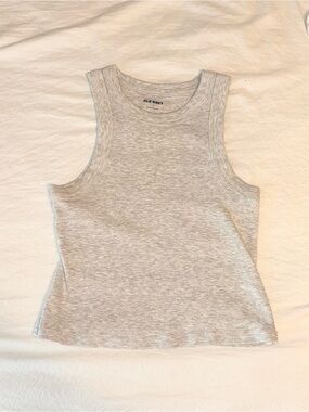 Old Navy Heather Gray Ribbed Tank Top